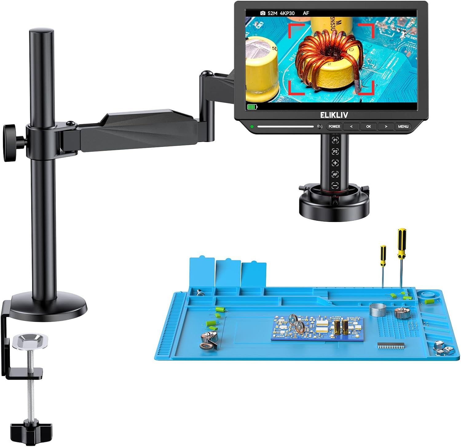 Elikliv EM4K-AF Flex Arm Digital Microscope