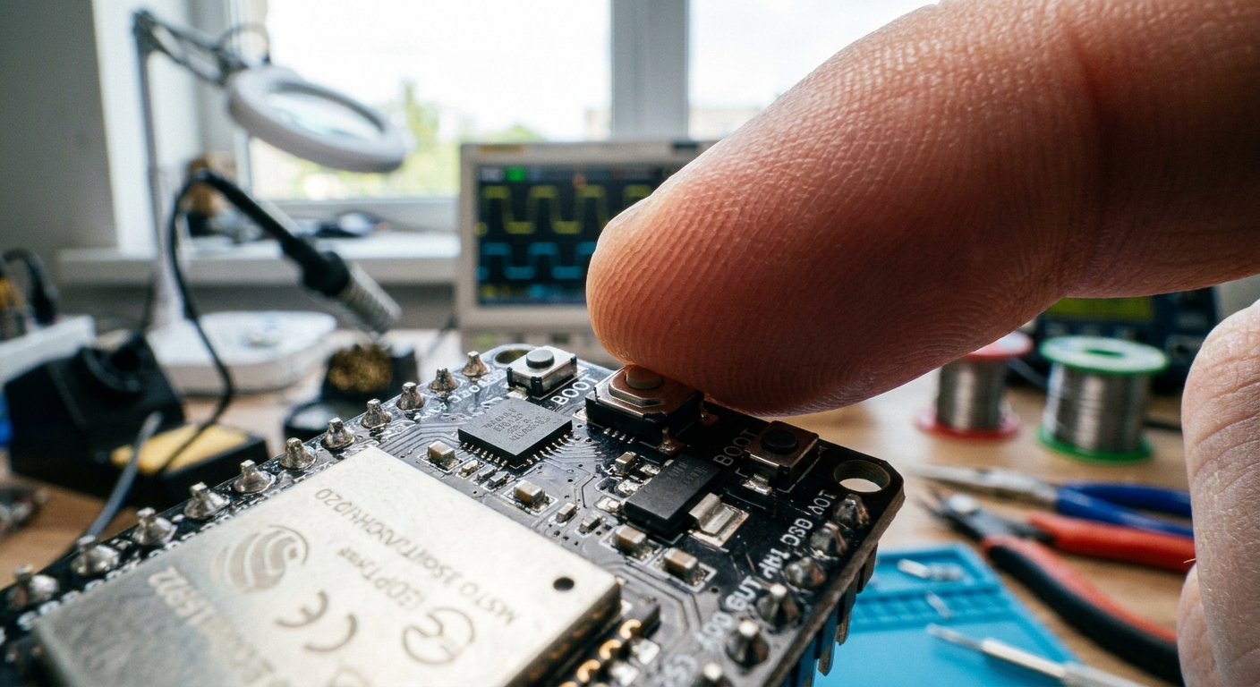 Why Your ESP32 Wont Upload Code (The "Boot Button" Trick)